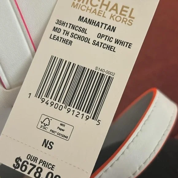 Michael Kors White Crossbody Bag with Neon Accents - Picture 2 of 4